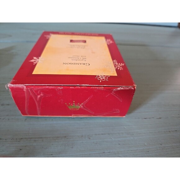 Hallmark Grandson Stocking Keepsake Ornament Dated 2005 A Grandson Is Cheer Vtg - Picture 7 of 9